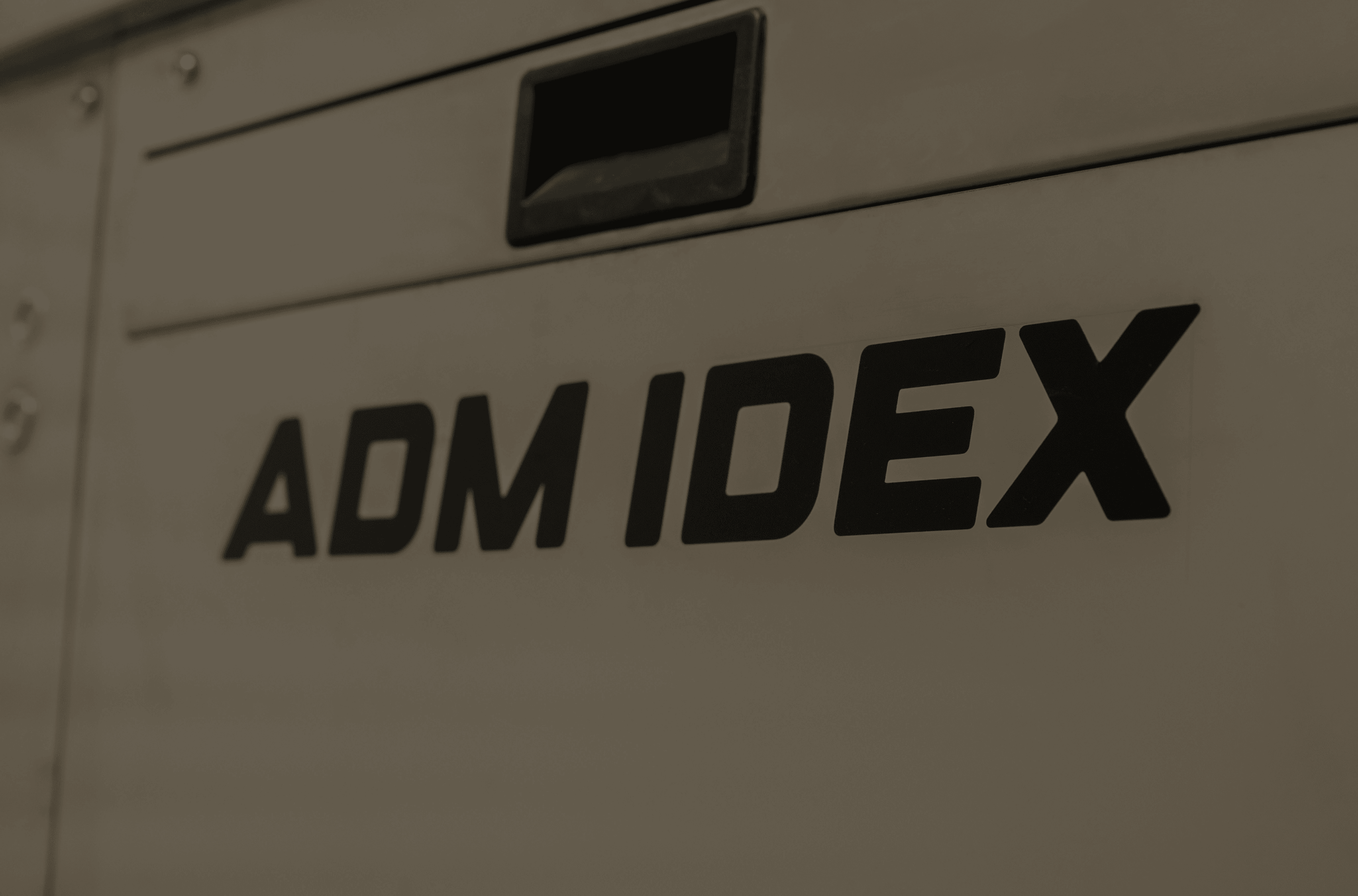 ADM IDEX machine close up